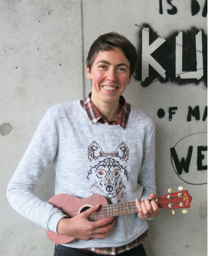 foto van Nastasia met ukulele